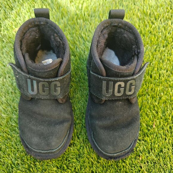 NEW UGG Neumel Graphic Black Genuine Shearling Boots Sheepskin - Picture 3 of 7